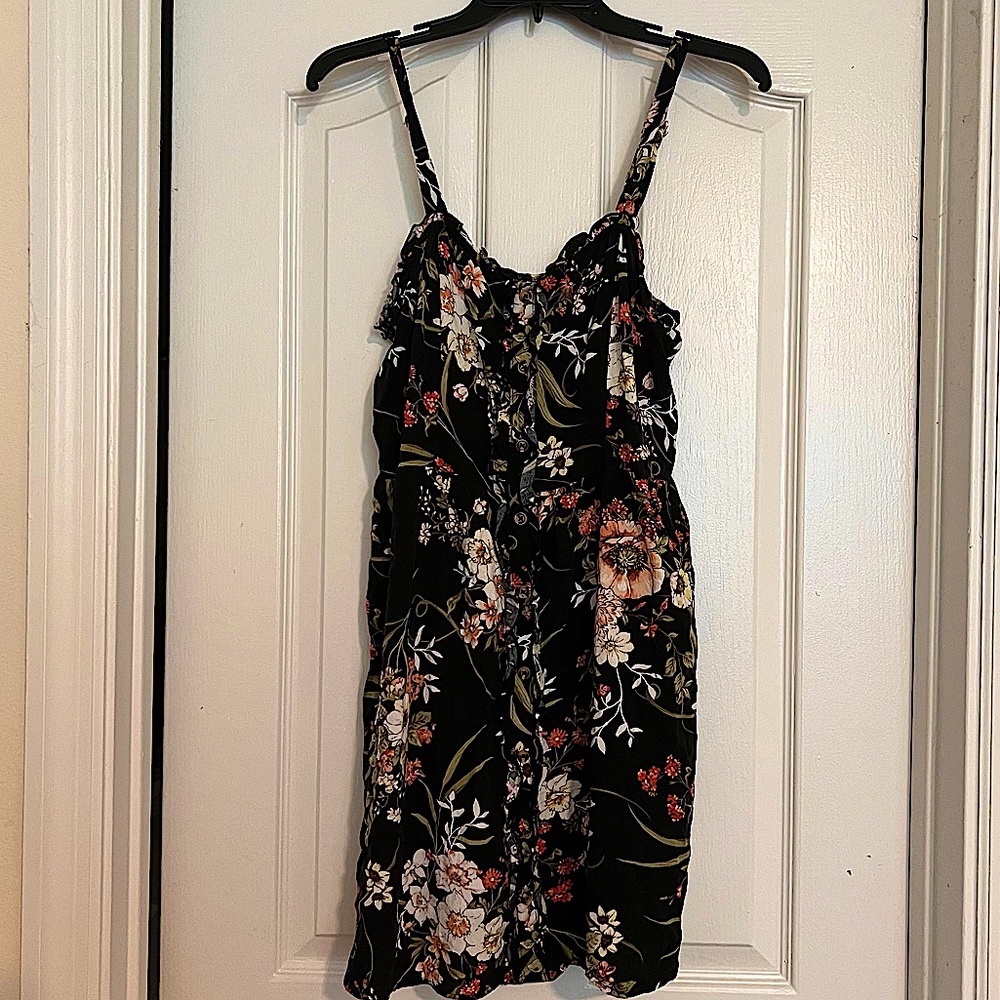 Black floral sundress